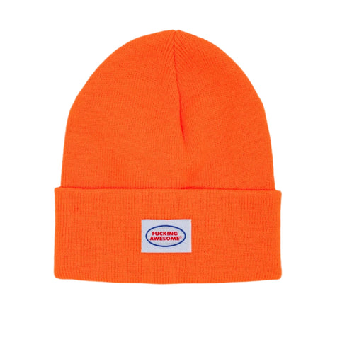 Fucking Awesome - Mechanic Cuff Beanie (Bright Orange)